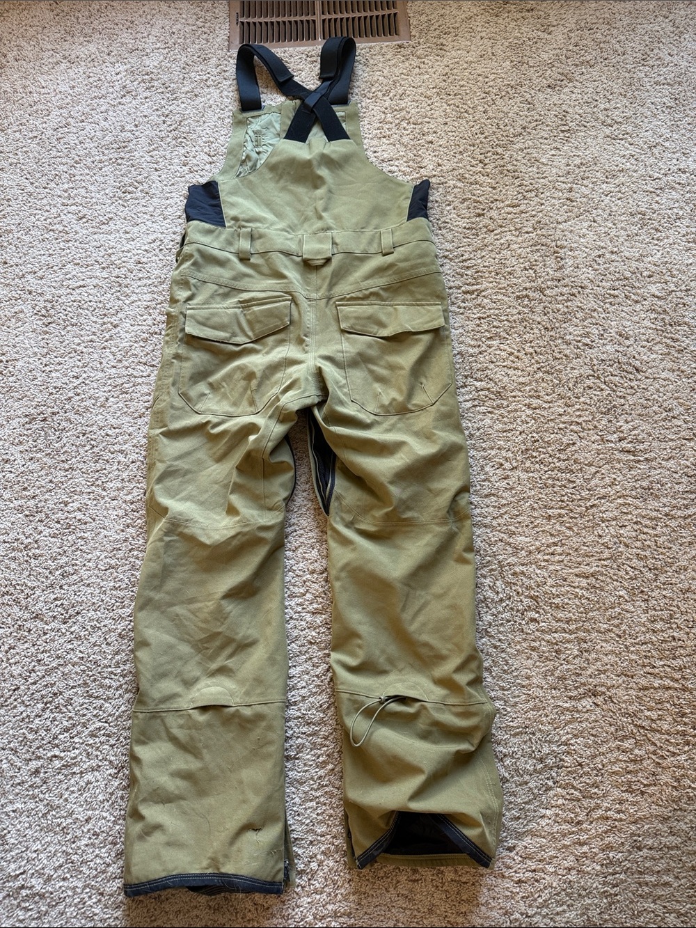 Olive Green Burton overall snowpant - Picture 2 of 2